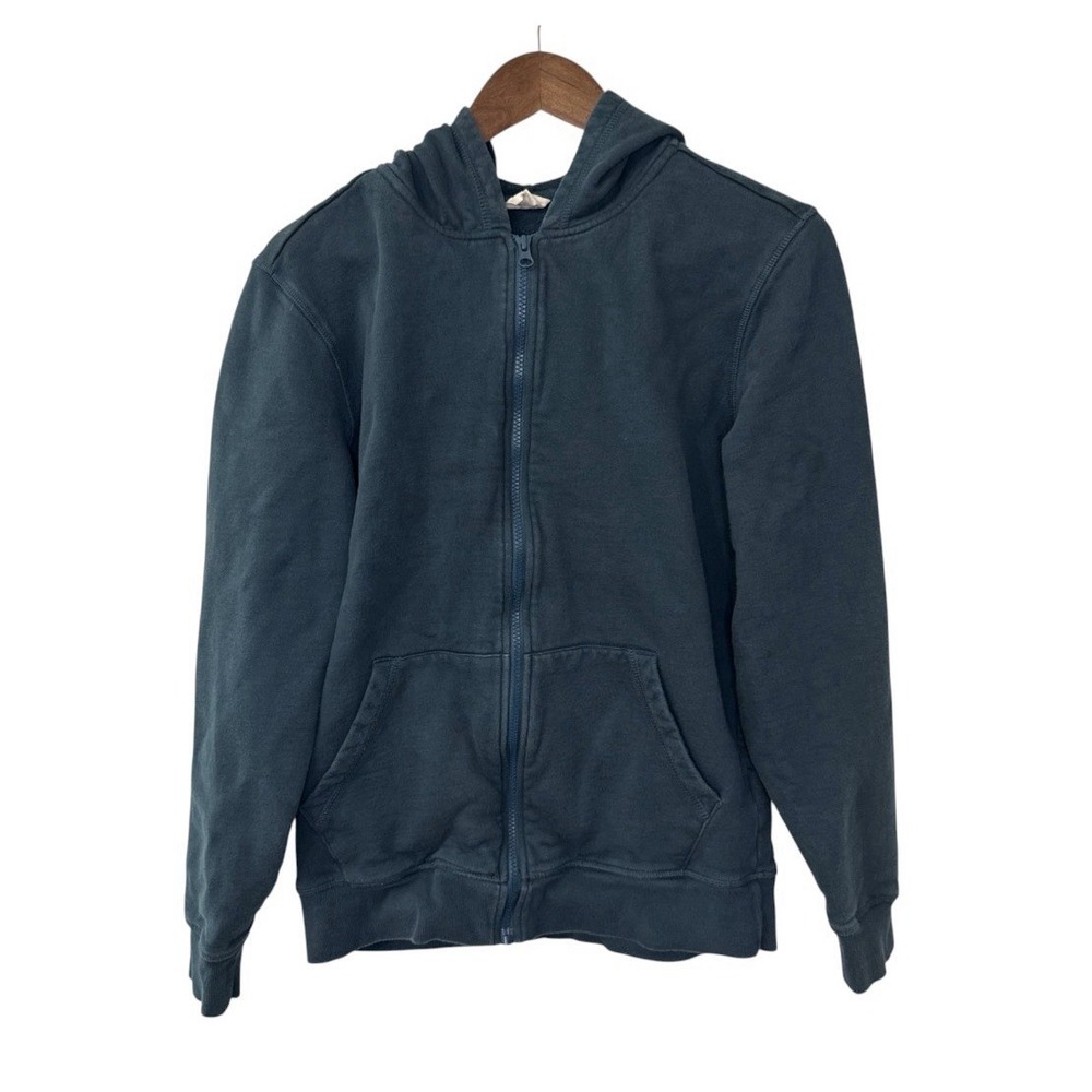 Pact full zip organic cotton hoodie women's medium teal gorpcore athleisure